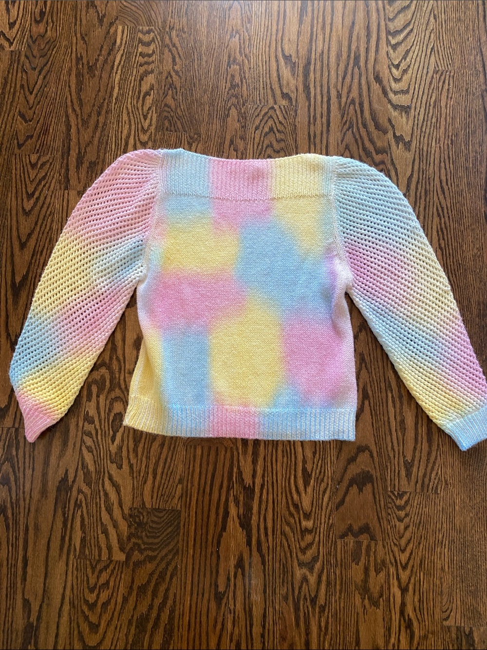 LoveShackFancy Pastel Tie-Dye Off-Shoulder Sweater - Pink, Yellow, Blue